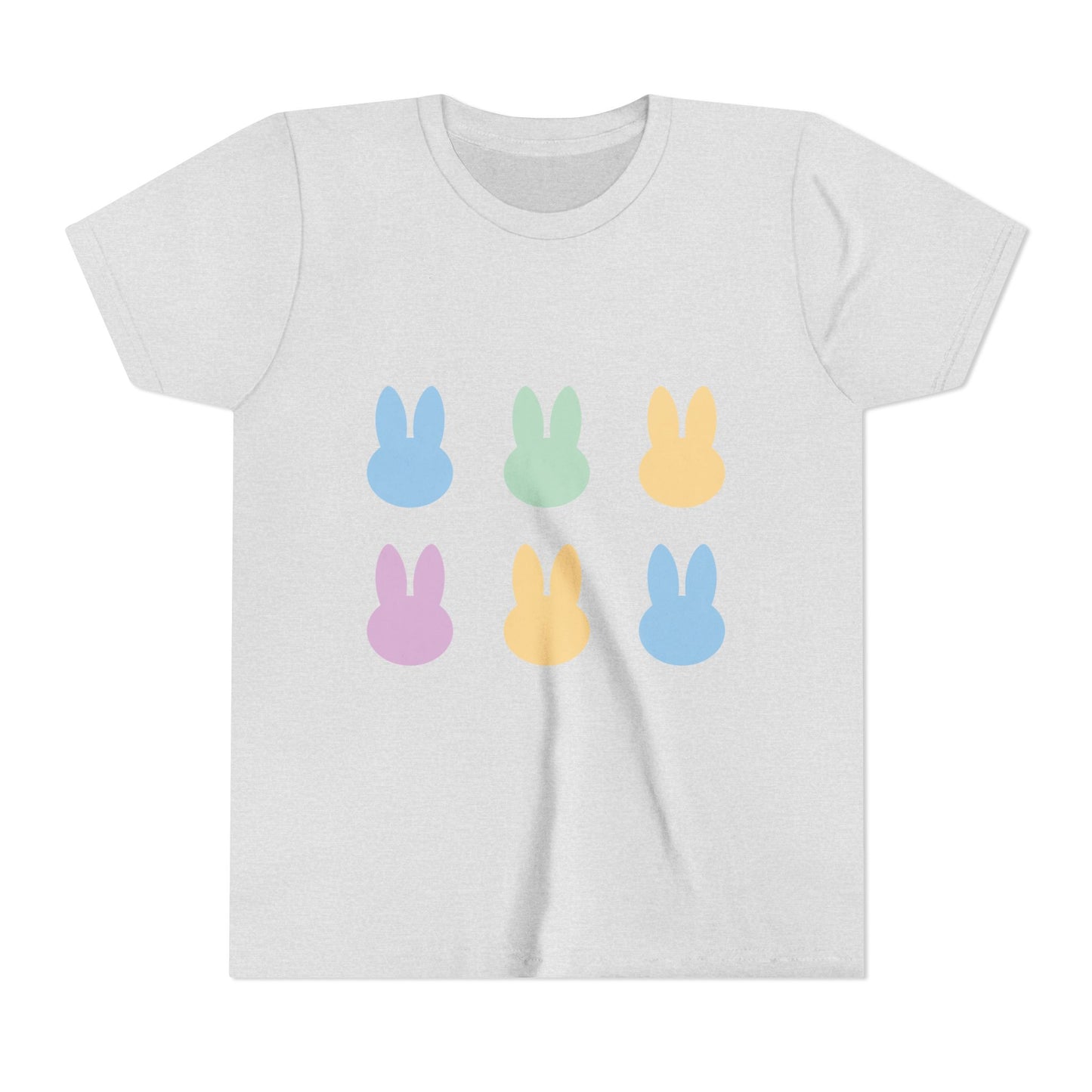 Colorful Bunny Youth Short Sleeve Tee - Fun Spring & Easter Shirt