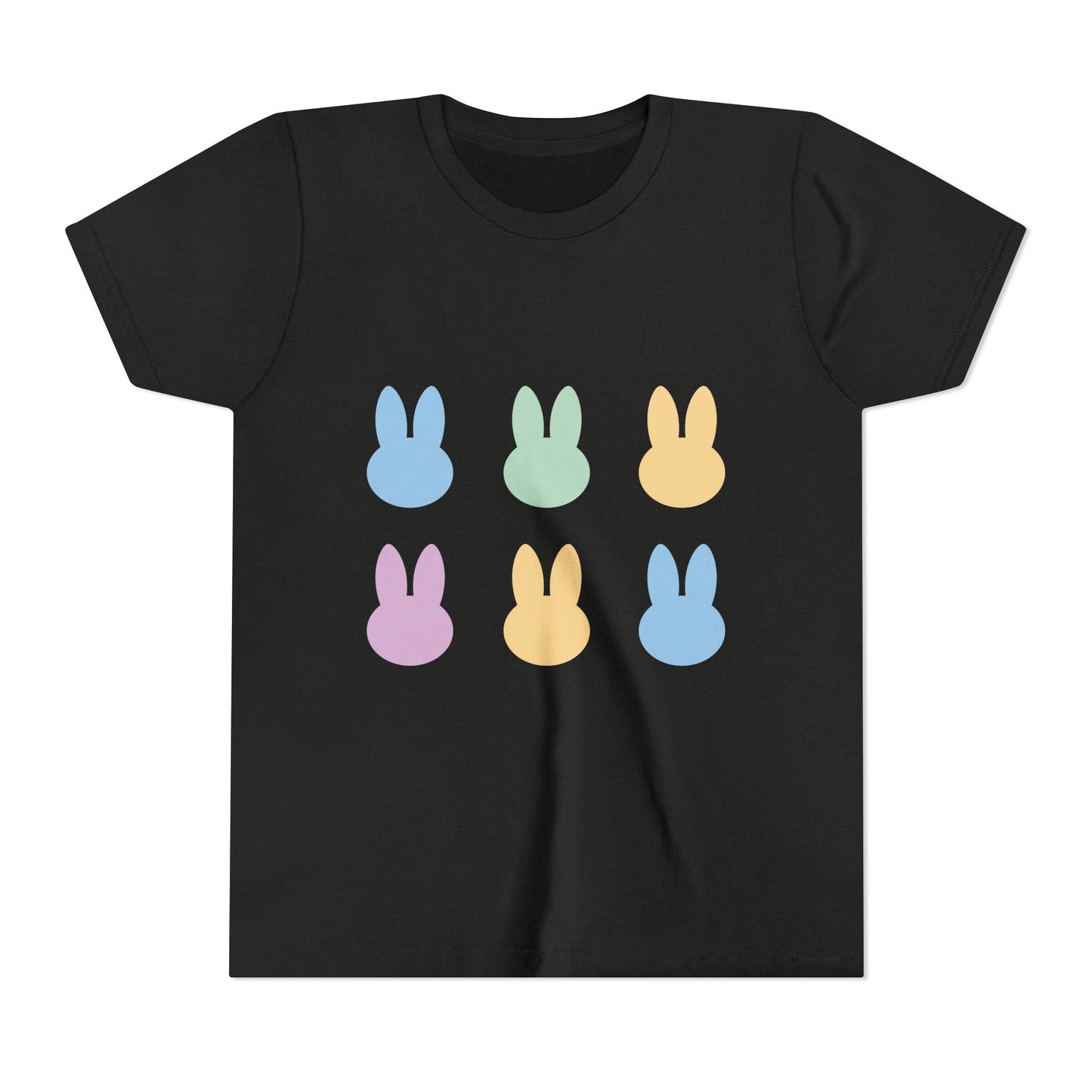 Colorful Bunny Youth Short Sleeve Tee - Fun Spring & Easter Shirt