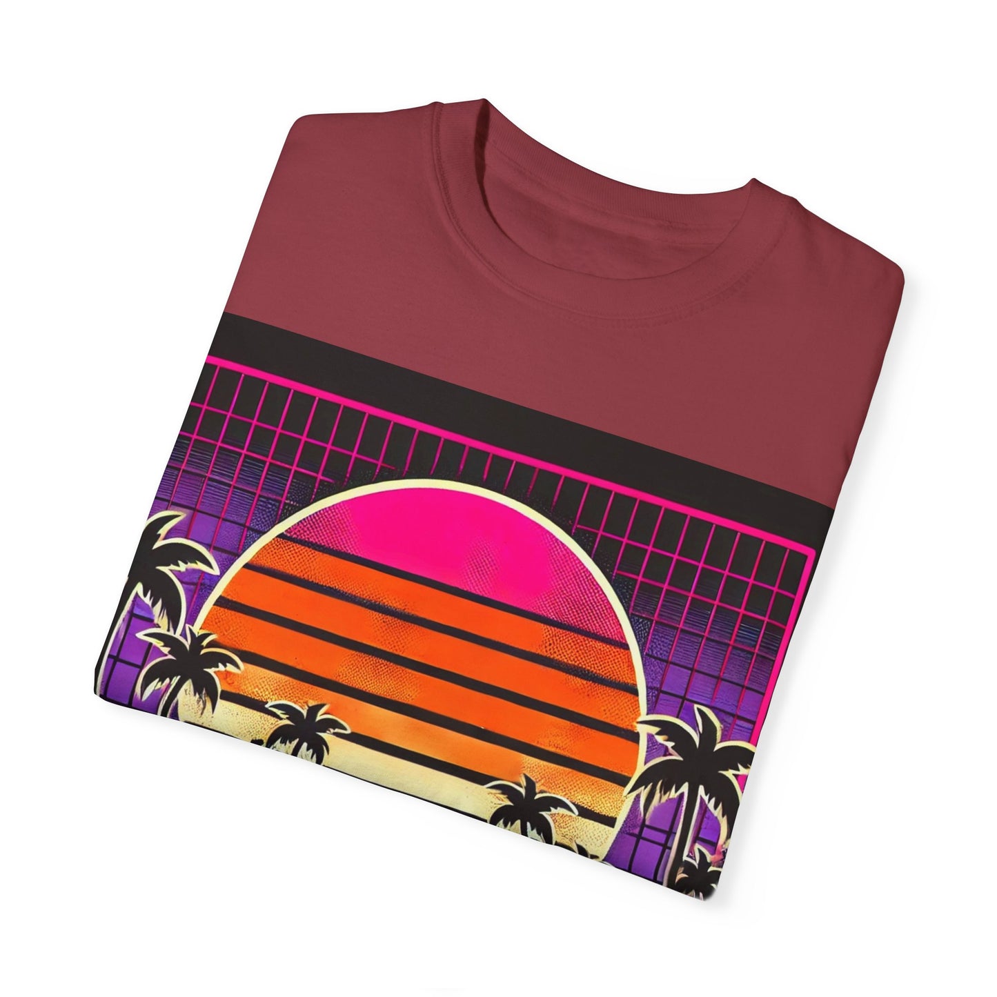 Retro 80's Baby Unisex T-Shirt - Vibrant Sunset Design