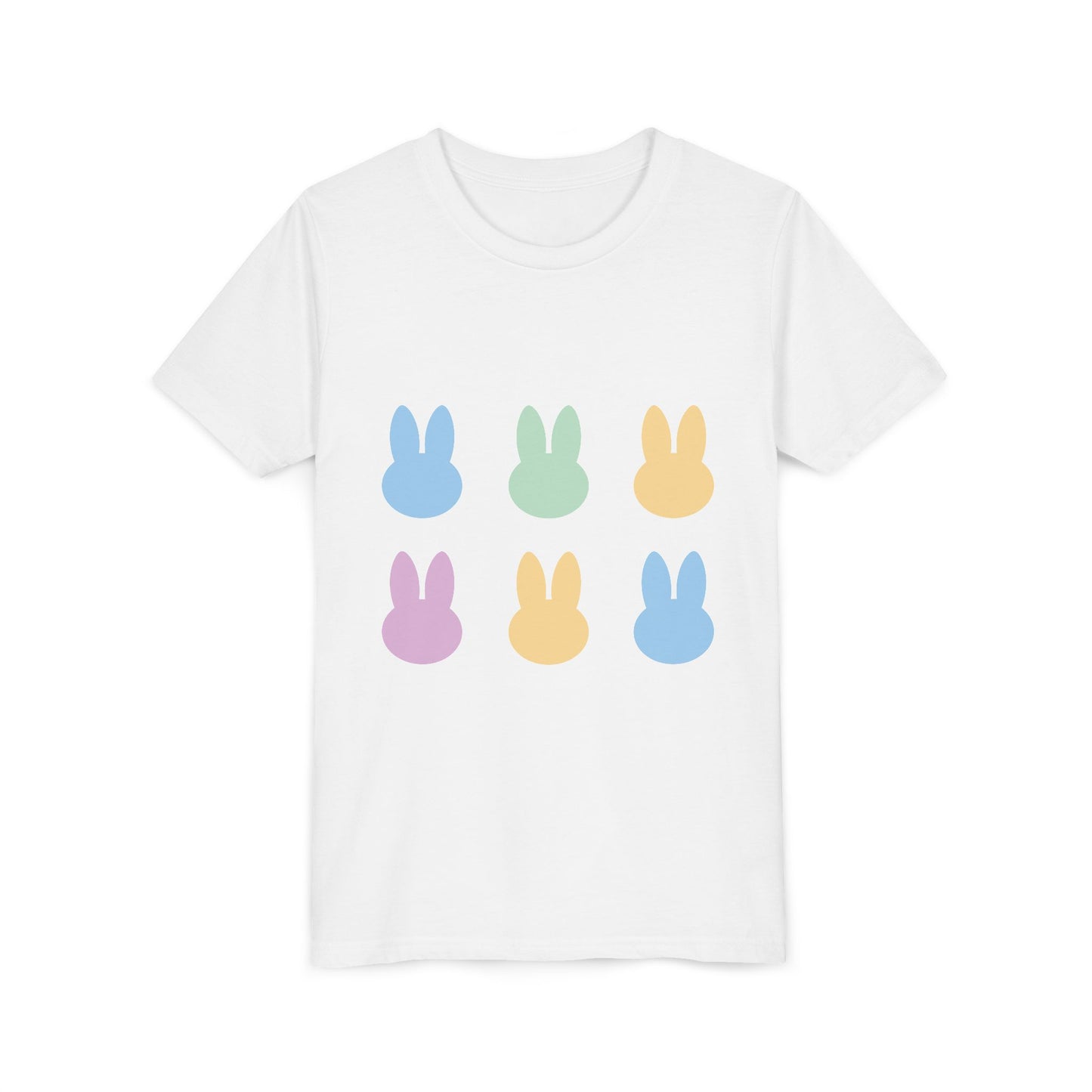 Colorful Bunny Youth Short Sleeve Tee - Fun Spring & Easter Shirt