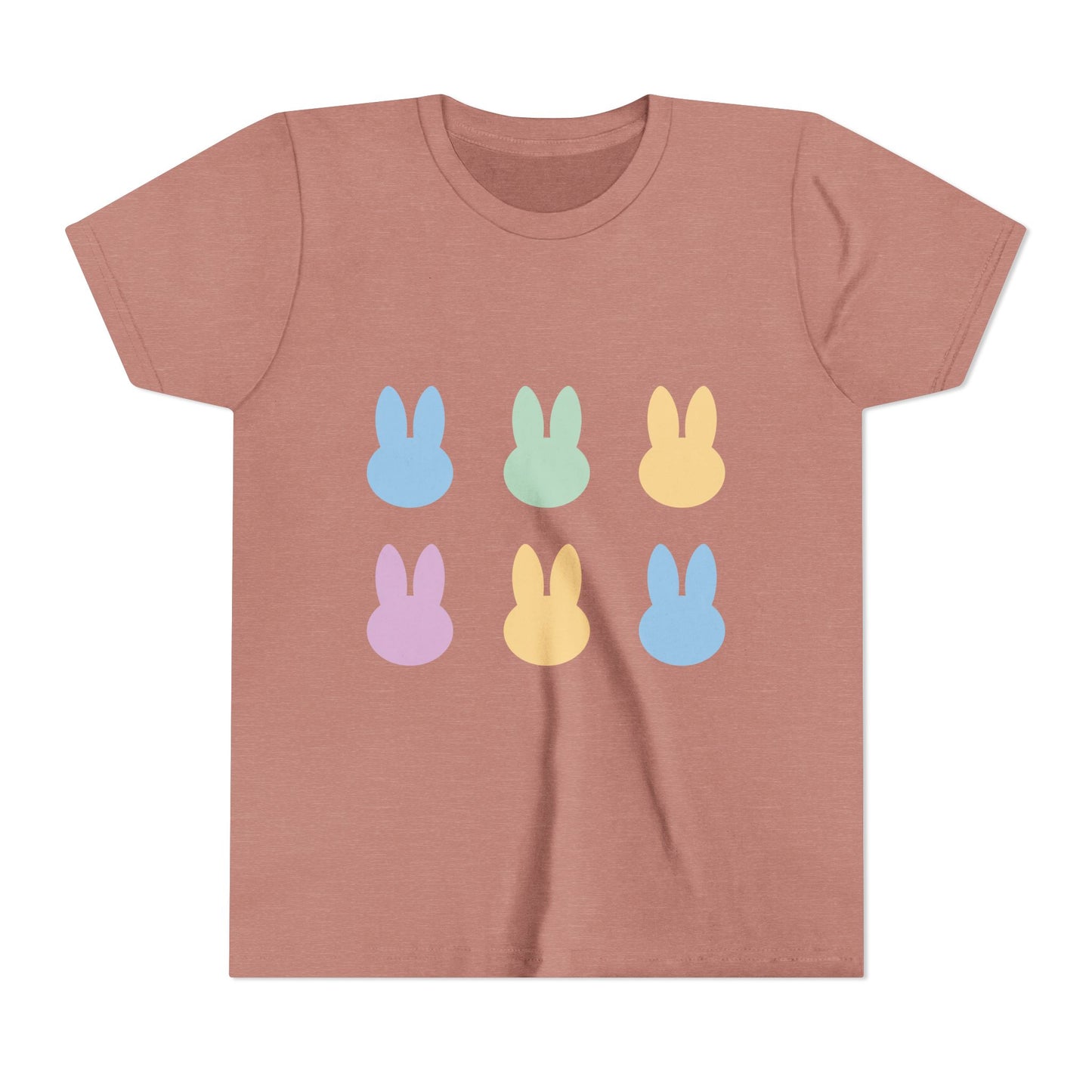 Colorful Bunny Youth Short Sleeve Tee - Fun Spring & Easter Shirt