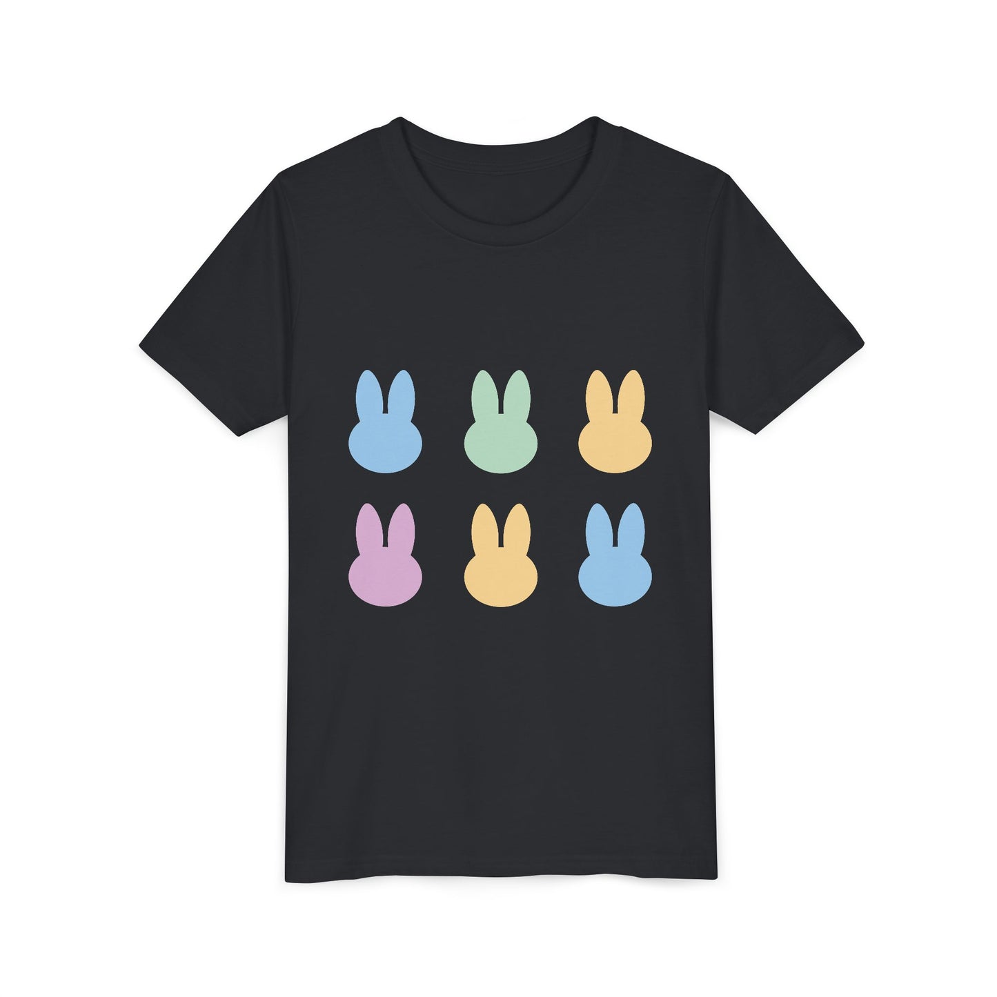 Colorful Bunny Youth Short Sleeve Tee - Fun Spring & Easter Shirt