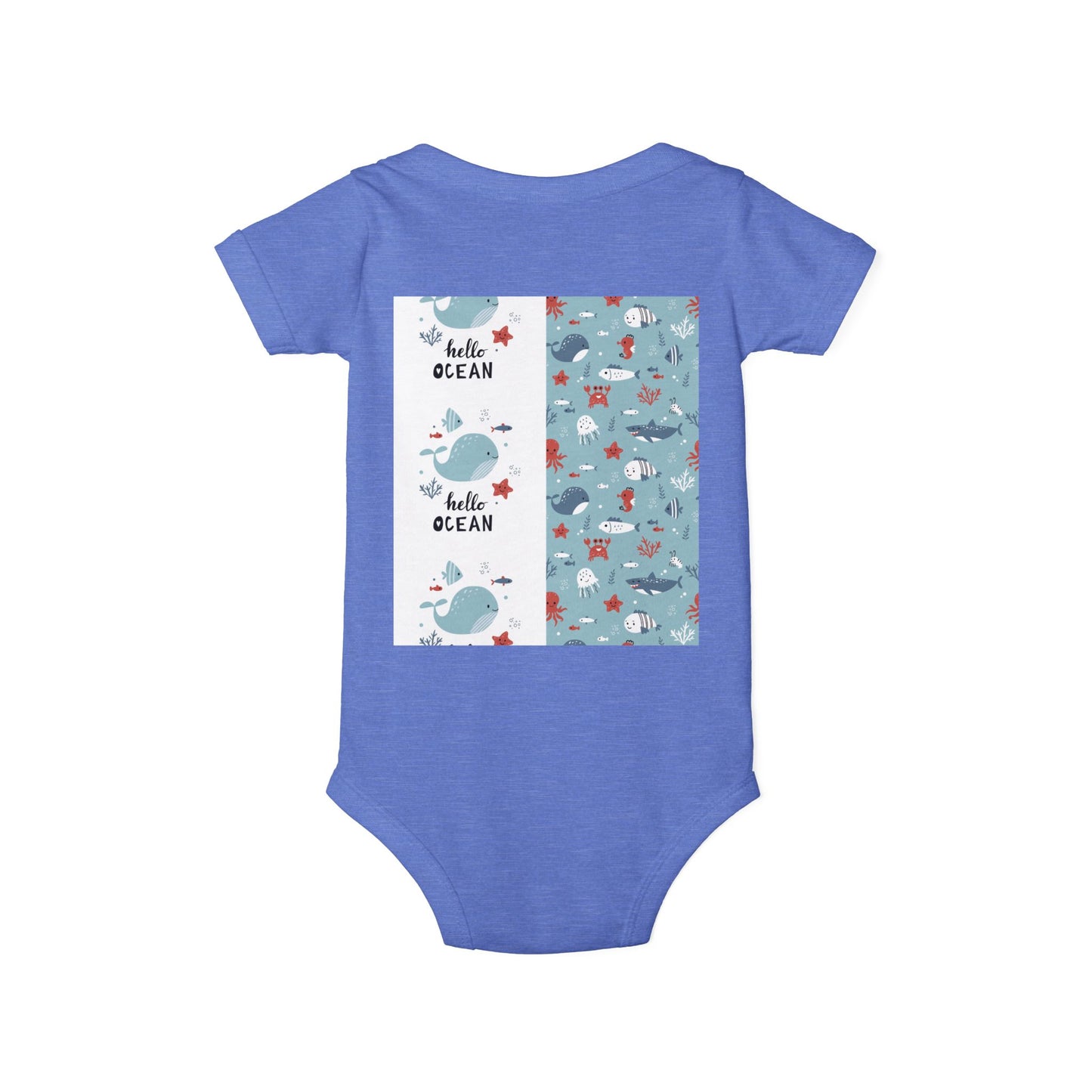 Hello Ocean Baby Onesie - Cute Infant Jersey with Marine Life Design