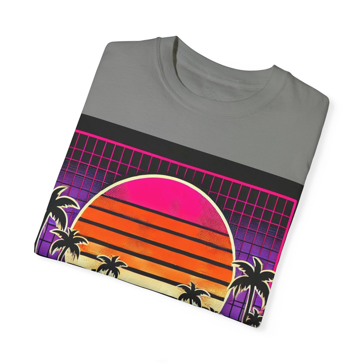 Retro 80's Baby Unisex T-Shirt - Vibrant Sunset Design