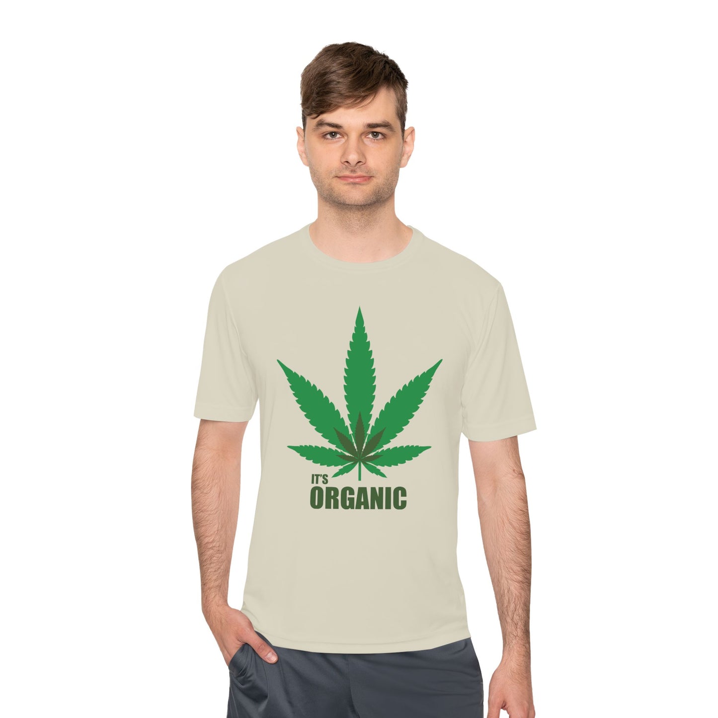 Organic Cannabis Leaf Unisex Moisture Wicking Tee