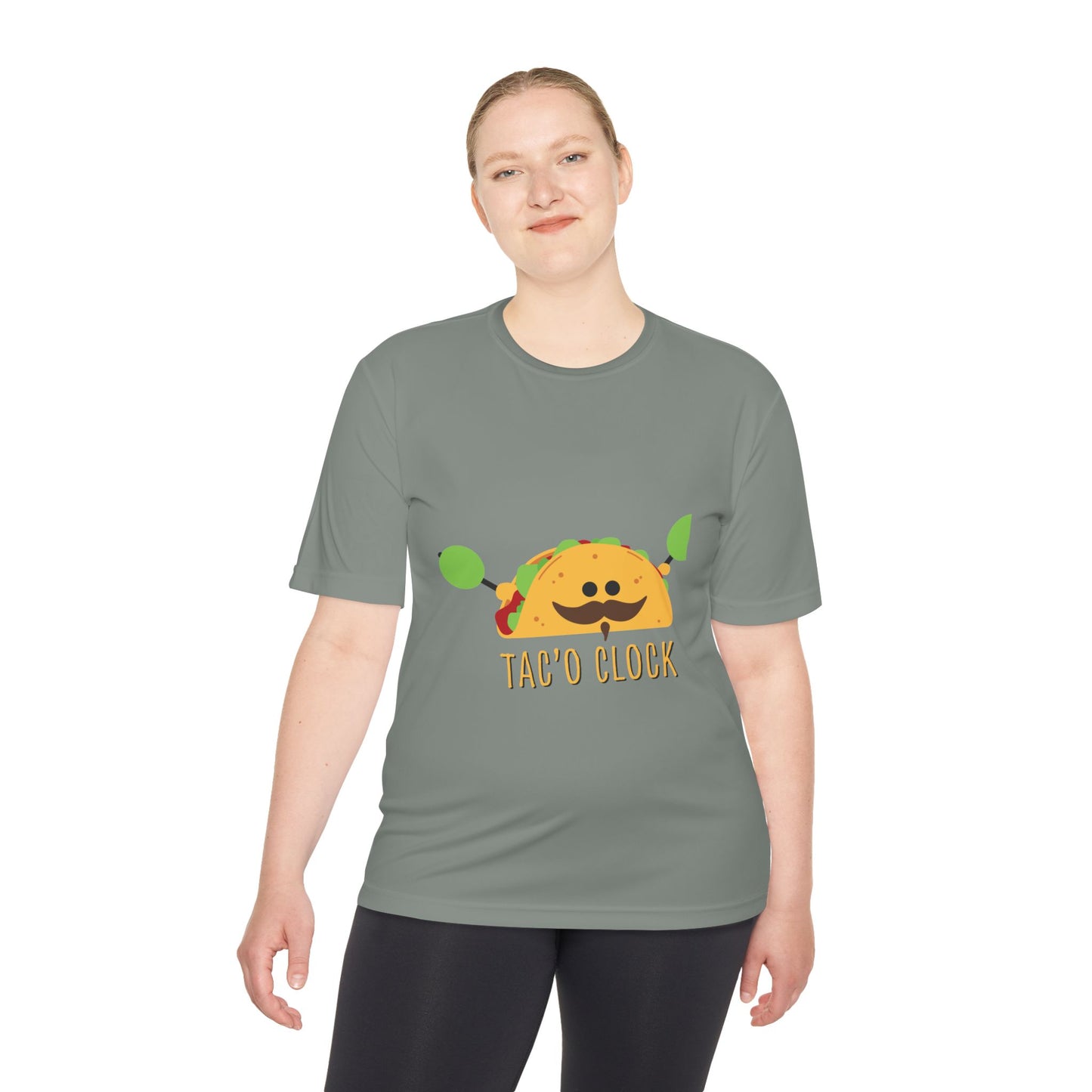 Unisex Taco Clock Moisture Wicking Tee - Fun Foodie Shirt for Casual Wear