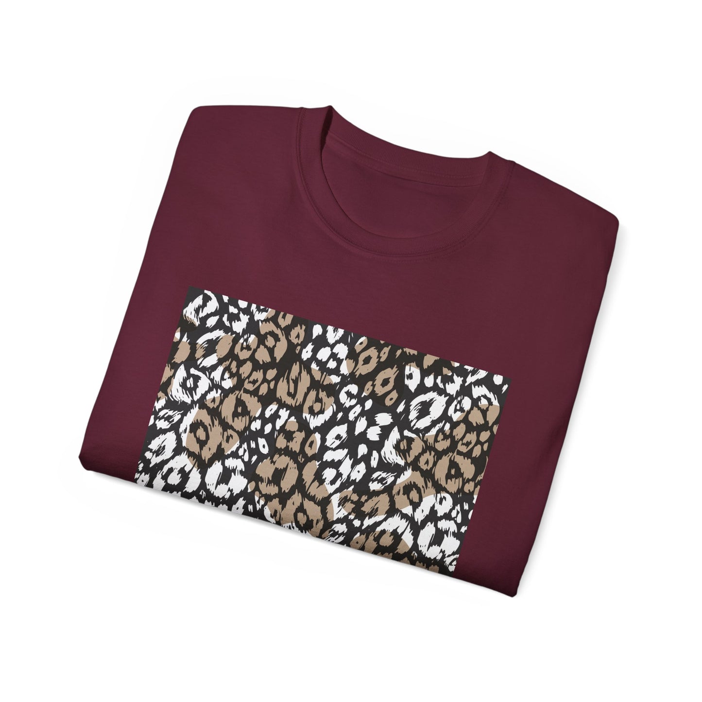 Leopard Print Unisex Ultra Cotton Tee - Casual Chic Style for Every Occasion