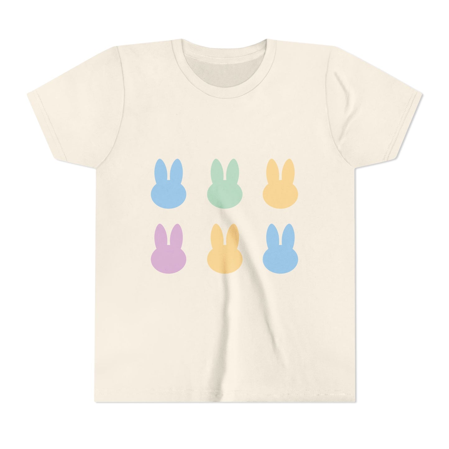Colorful Bunny Youth Short Sleeve Tee - Fun Spring & Easter Shirt