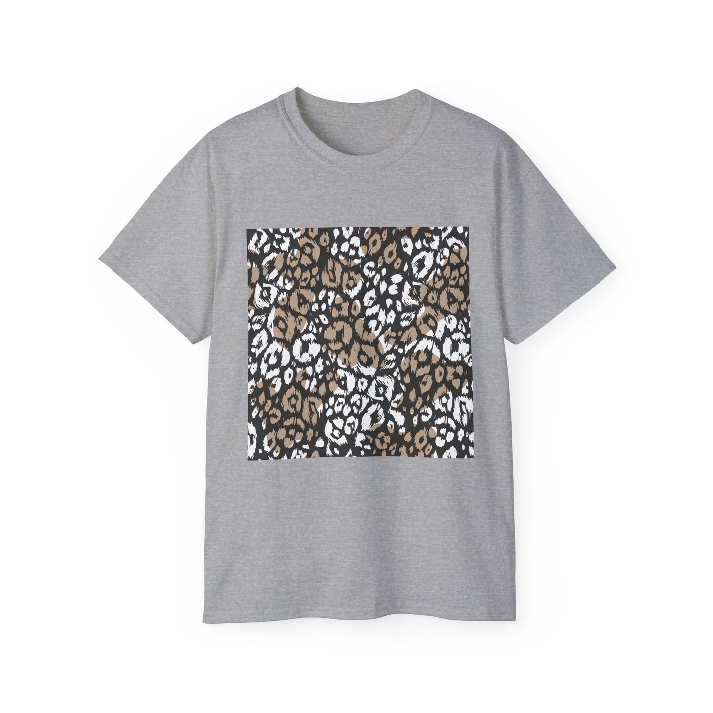 Leopard Print Unisex Ultra Cotton Tee - Casual Chic Style for Every Occasion
