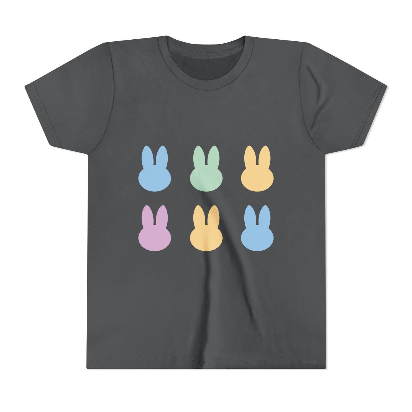 Colorful Bunny Youth Short Sleeve Tee - Fun Spring & Easter Shirt