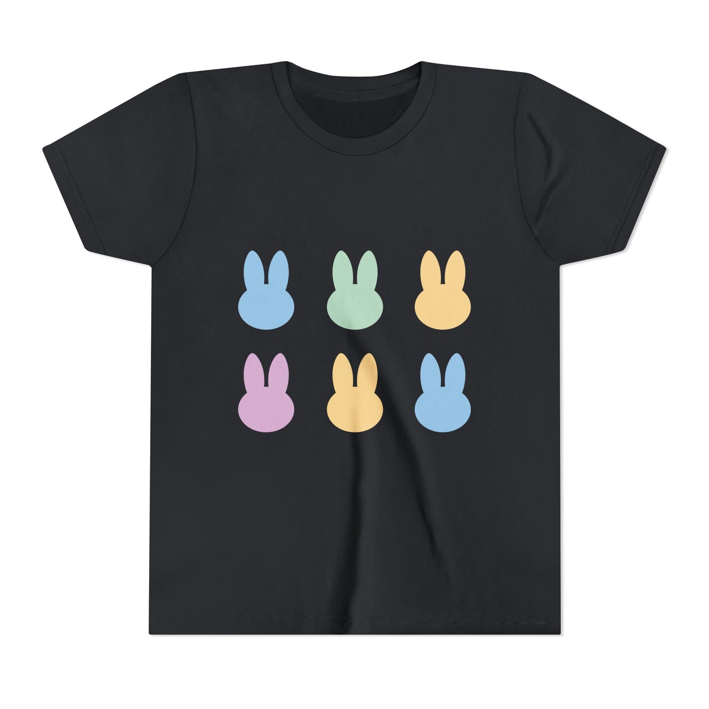 Colorful Bunny Youth Short Sleeve Tee - Fun Spring & Easter Shirt